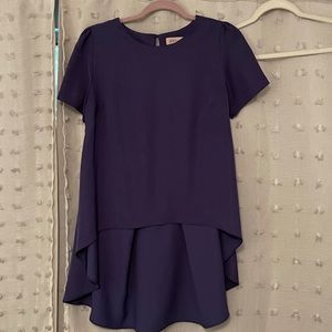 Royal Blue Longline Philosophy Blouse